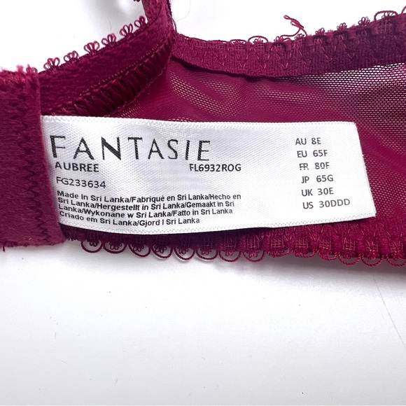 Fantasie Aubree Wired Side Support bra 30DDD (30E UK) Rouge - Picture 8 of 9